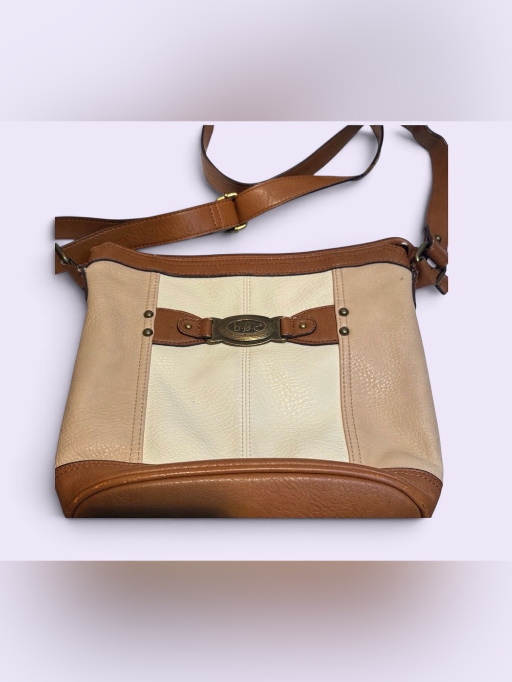 BOC Tan and Cream Crossbody Bag